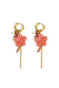 Stainless Steel Drop Earrings Flower Casual Daily Simple Series Women's jewelry
