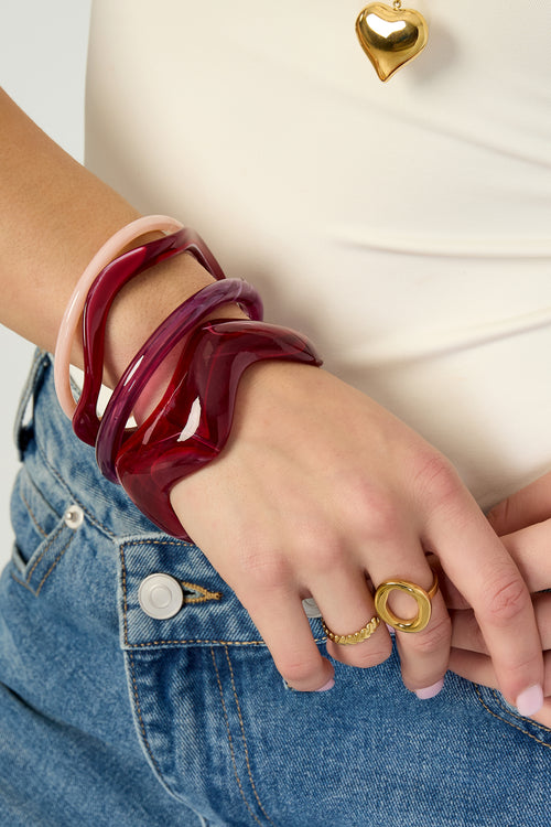 Acrylic Bangles irregular shape Casual Daily Simple Series Women's jewelry