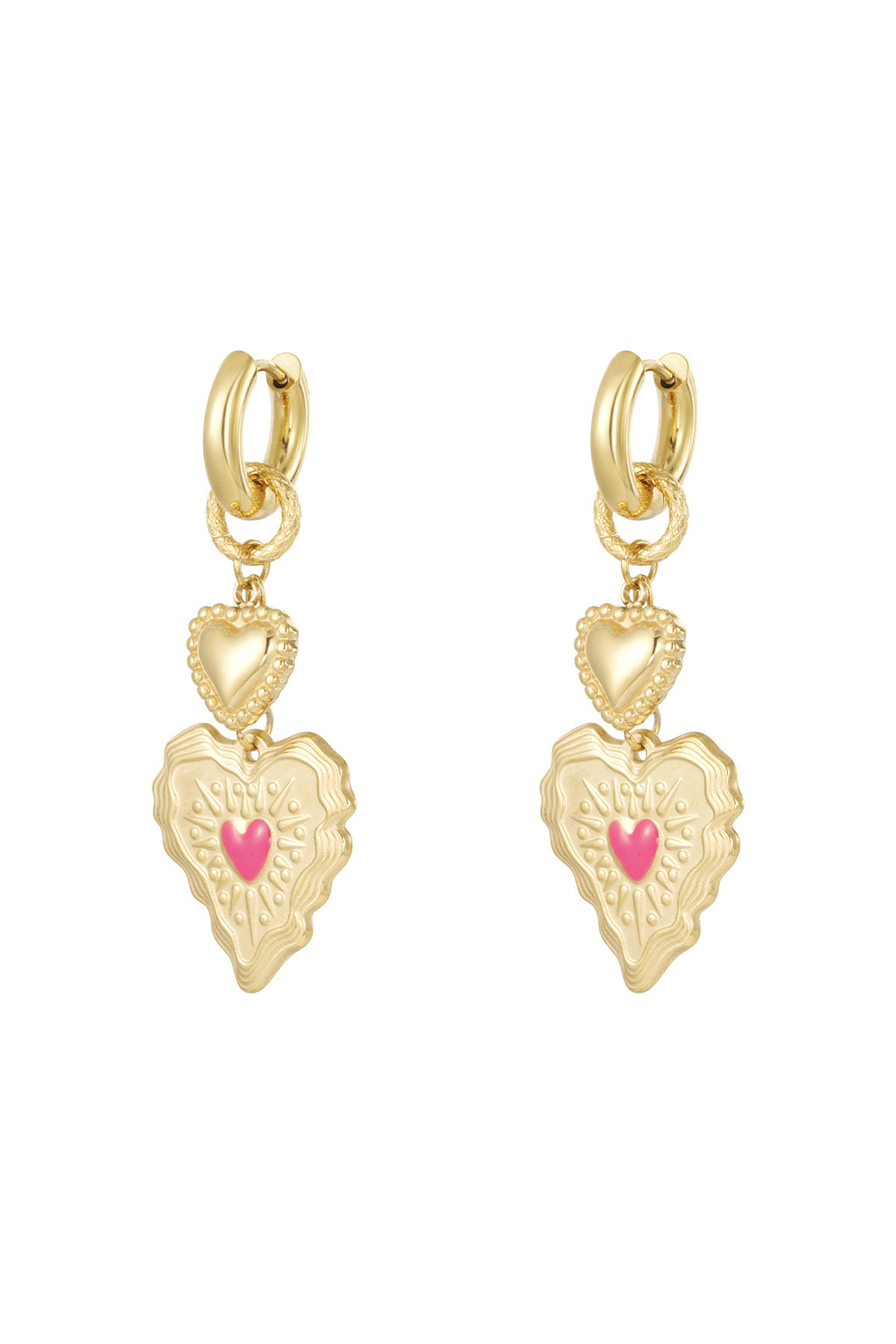 Stainless Steel Drop Earrings Heart Casual Daily Simple Series Women's jewelry