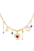 charm necklace milagros heart