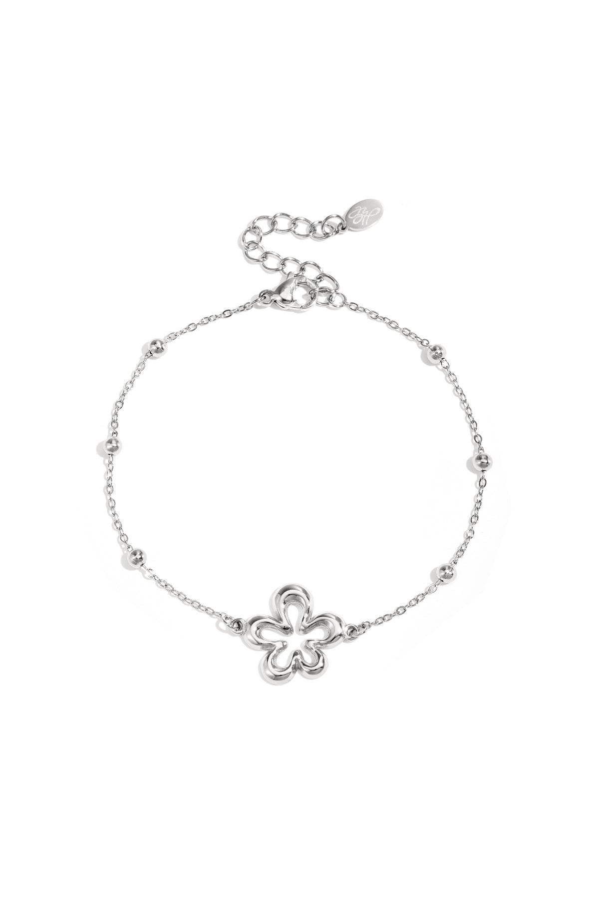 Bracelet with playful flowers in varying sizes