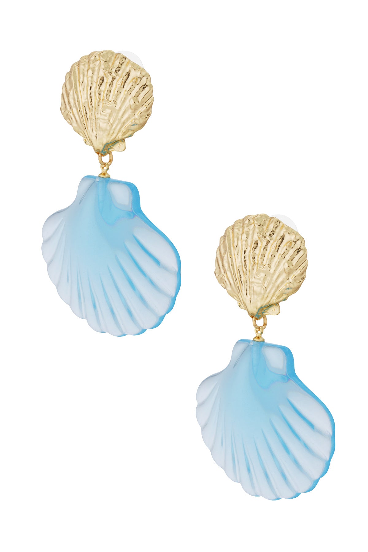 pink shell earrings - pink &