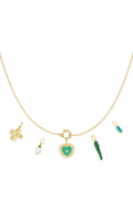 Green heart DIY necklace