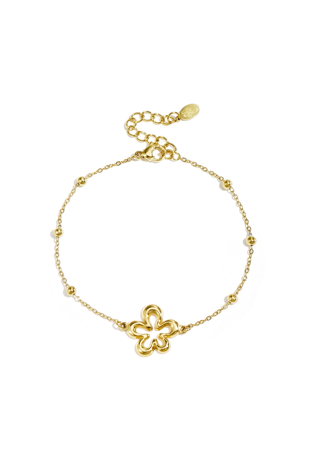 Bracelet with playful flowers in varying sizes