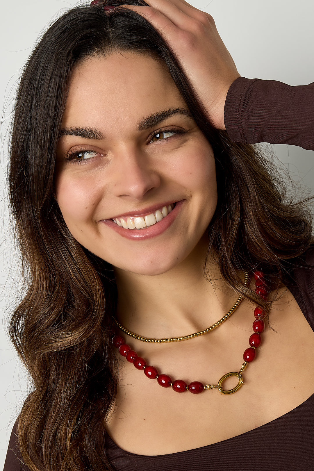 Acrylic Beaded Necklaces Beads Casual Daily-10.5*13mm