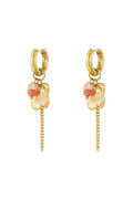 Stainless Steel Drop Earrings Flower Casual Daily Simple Series Women's jewelry