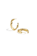 Organic double hoop earrings