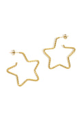 Stainless Steel Hoop Earrings Star Casual Daily Simple Series Women's jewelry