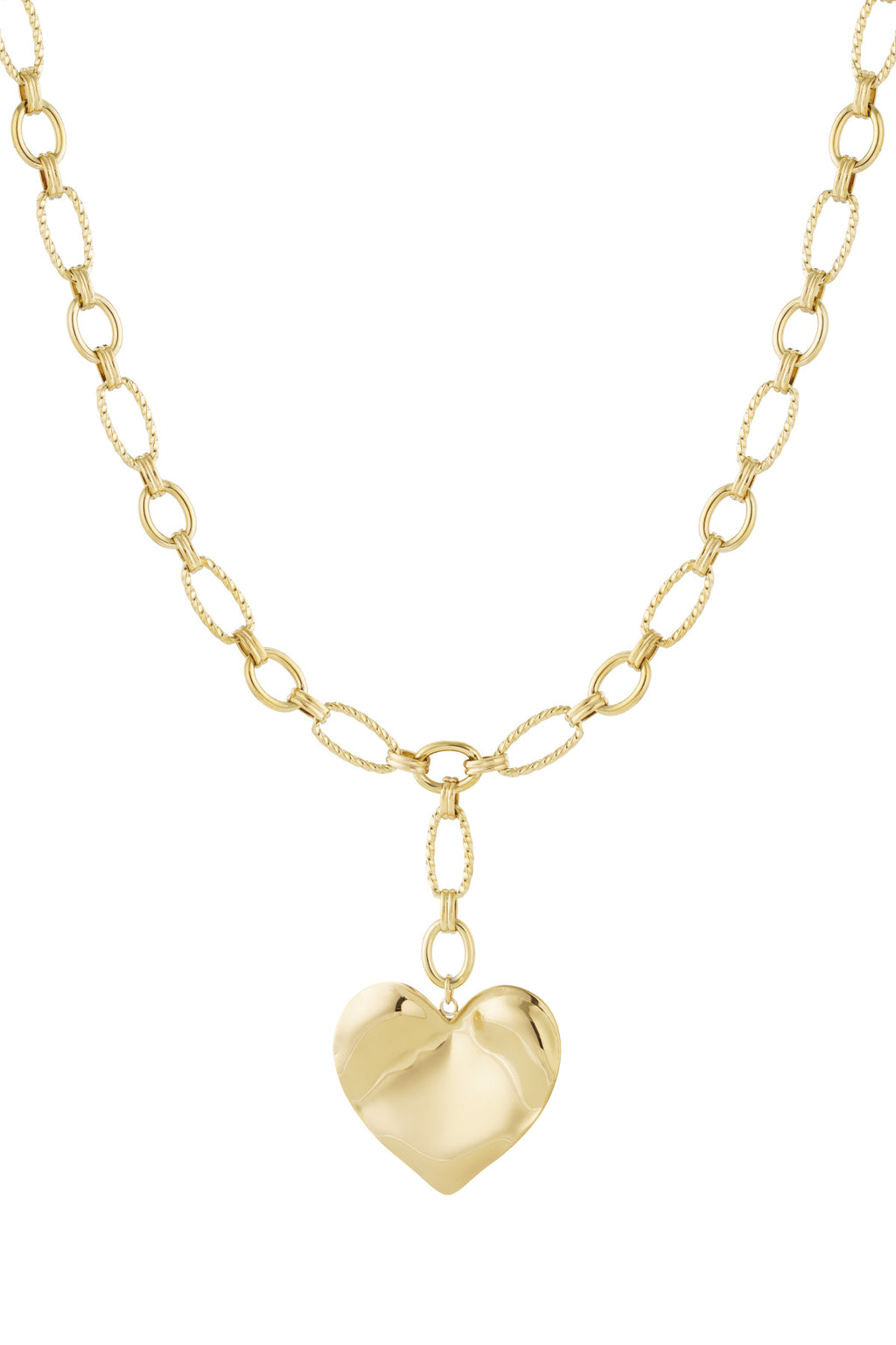 Big heart chain necklace