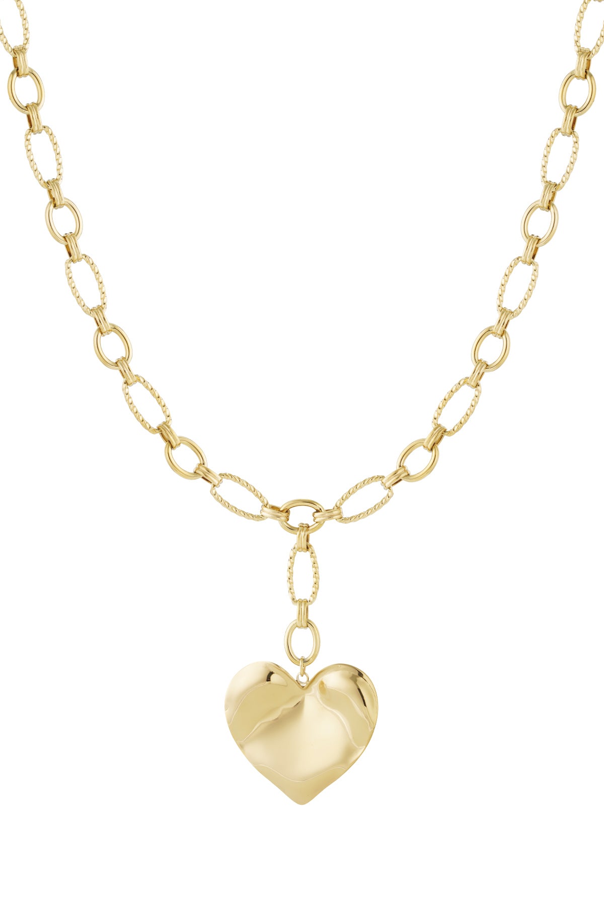 Big heart chain necklace