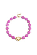 Necklace with statement bead