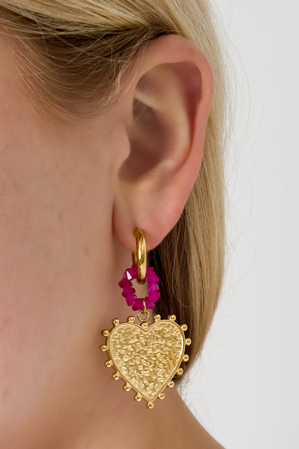 Stainless Steel Drop Earrings Heart Casual Daily Simple Series Women's jewelry