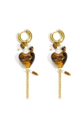 Stainless Steel Drop Earrings Heart Casual Daily Simple Series Women's jewelry