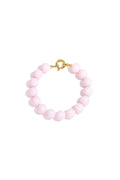Necklace with medium beads and front closure-12mm