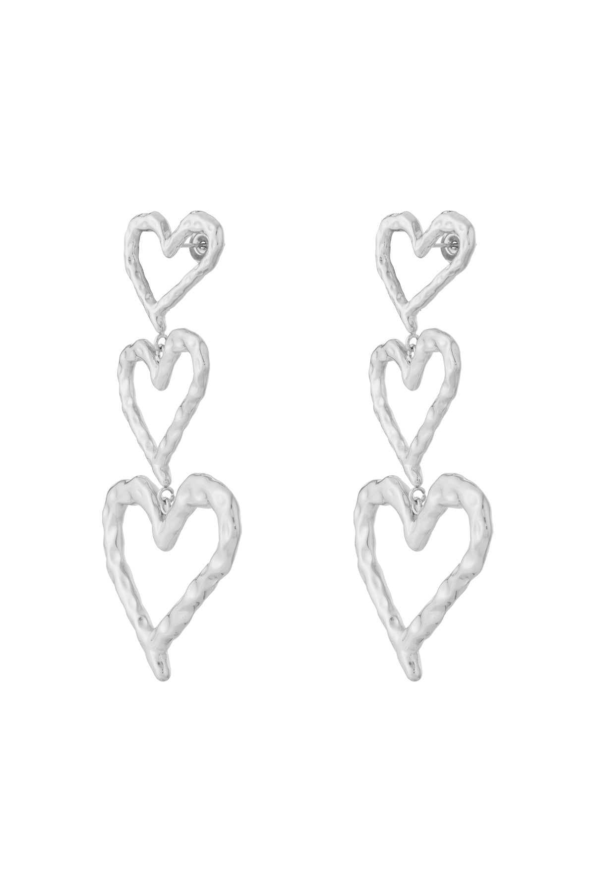 Stainless Steel Drop Earrings Heart Casual Daily