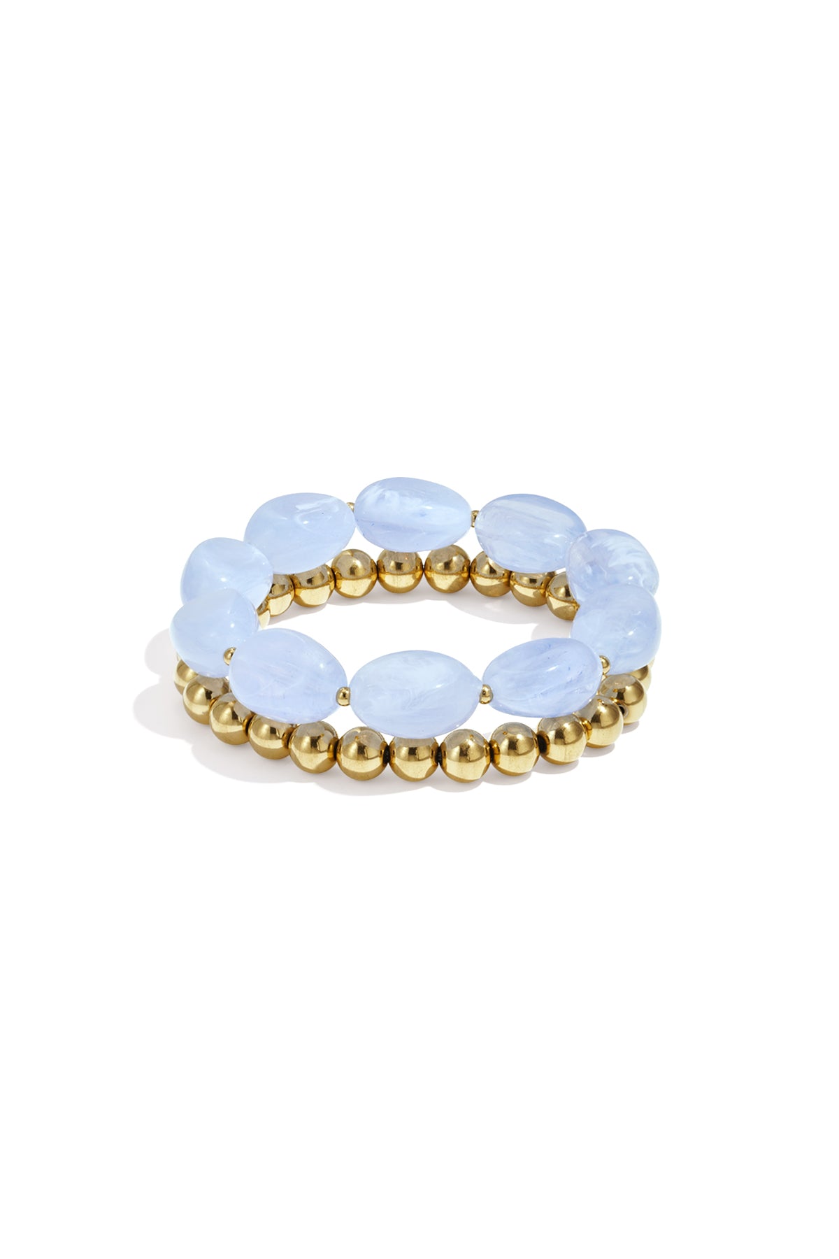 Bracelet set with organic beads