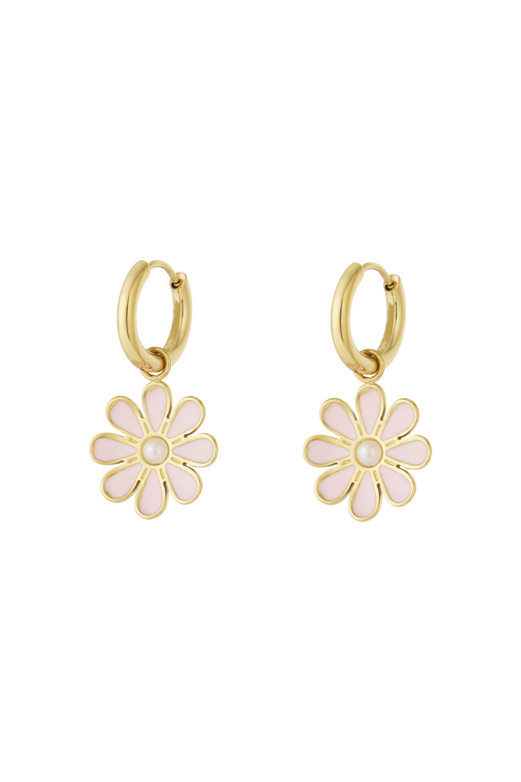 Stainless Steel Drop Earrings Flower Casual Daily