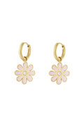 Stainless Steel Drop Earrings Flower Casual Daily